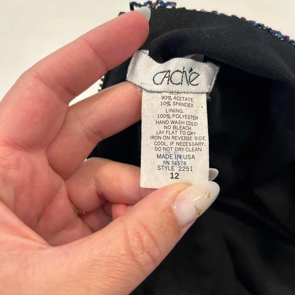 Vintage Cache beaded textured tank top - Picture 4 of 4